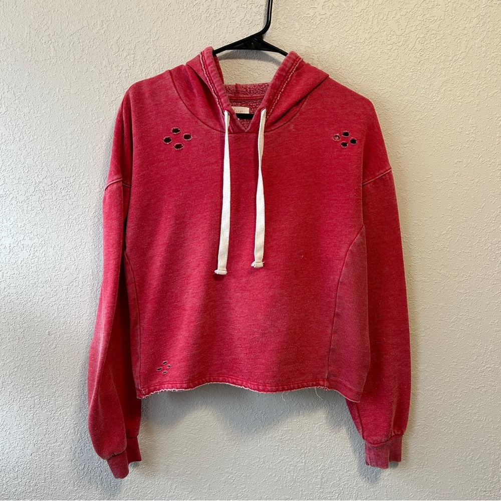 Target distressed cropped hoodie